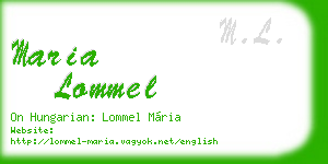 maria lommel business card